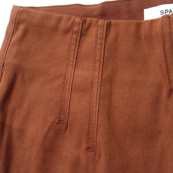NWT SPANX 20989R Stretch Twill Wide Leg in Hickory Khaki Ankle Pants S - Picture 3 of 7